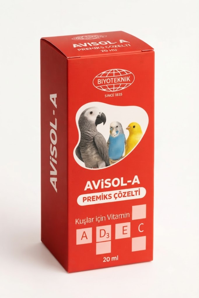Biyoteknik Avisol A Papağan, Muhabbet ve Kanarya Vitamini 20 ml